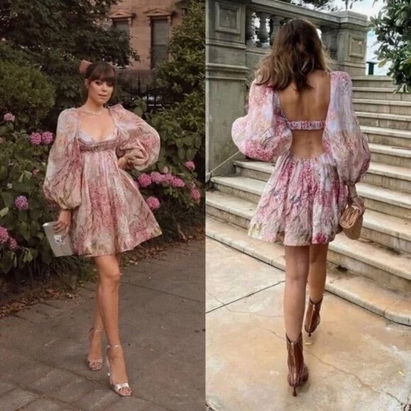 Urbani Moscow bralette floral cutout mini dress - Picture 2 of 11